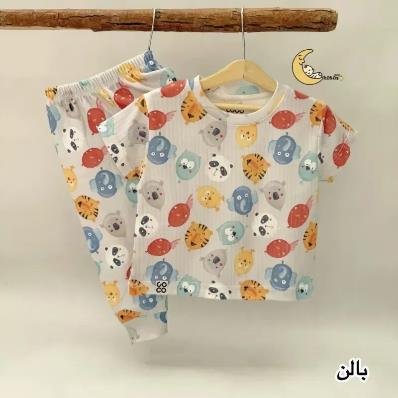 ست تیشرت و شلوار راحتی بچگانه نخ پنبه برند کوکو - تصویر 3