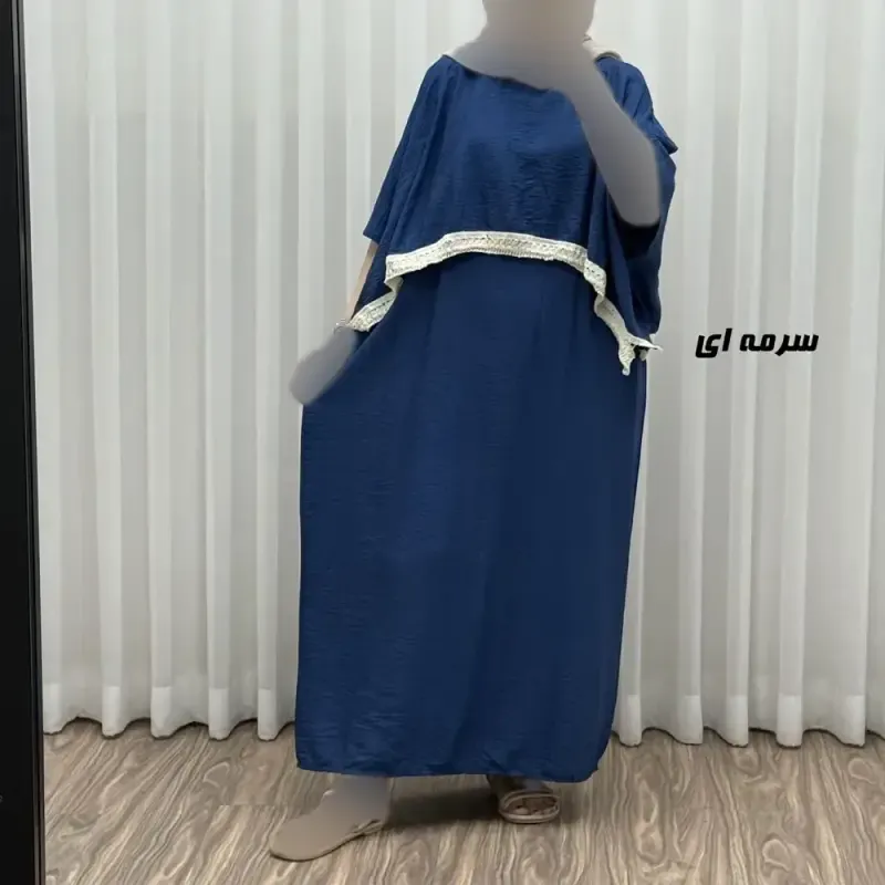 سارافون زنانه جنس بابوس فری سایز مناسب تا سایز 52 مدل H1867 - تصویر 7