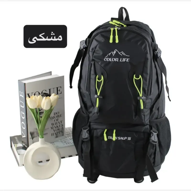 کوله پشتی مسافرتی و ورزشی پارچه ای چهار جیب بیرونی - تصویر 2