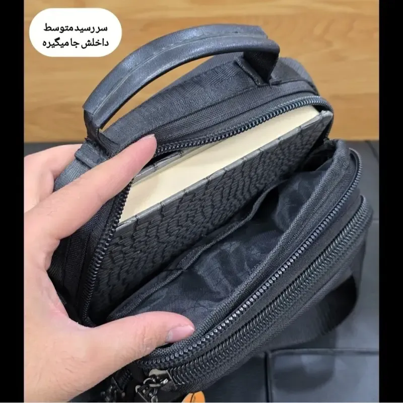 کیف دوشی دستی اسپرت برزنتی پارچه ای خارجی جیب دار - تصویر 8