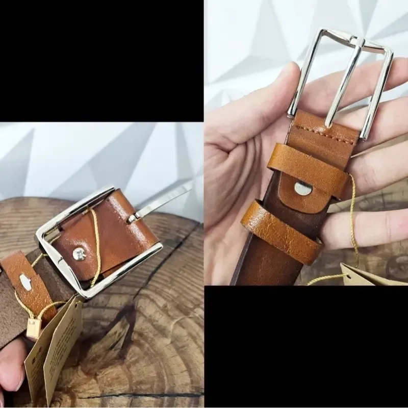 کمربند چرم طبیعی گاوی زبانهدار 3.5 سانت طول 125 سانتیمتر - تصویر 6