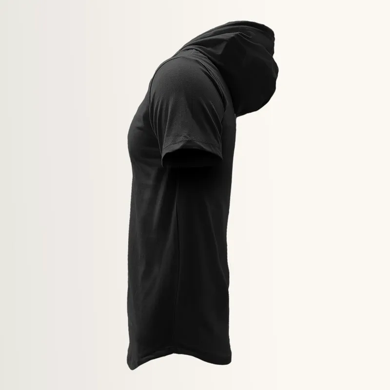 ست تی شرت و شلوار مردانه پنبه یکرو و نخ کلاهدار دو تکه - تصویر 3