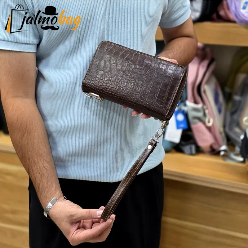 کیف دستی پاسپورتی چرم طبیعی مردانه و زنانه مدل مچی و دستی - تصویر 5