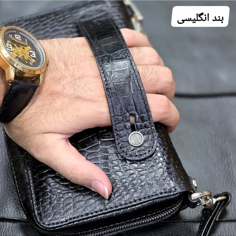 کیف دستی پاسپورتی چرم طبیعی مردانه و زنانه مدل مچی و دستی - تصویر 10