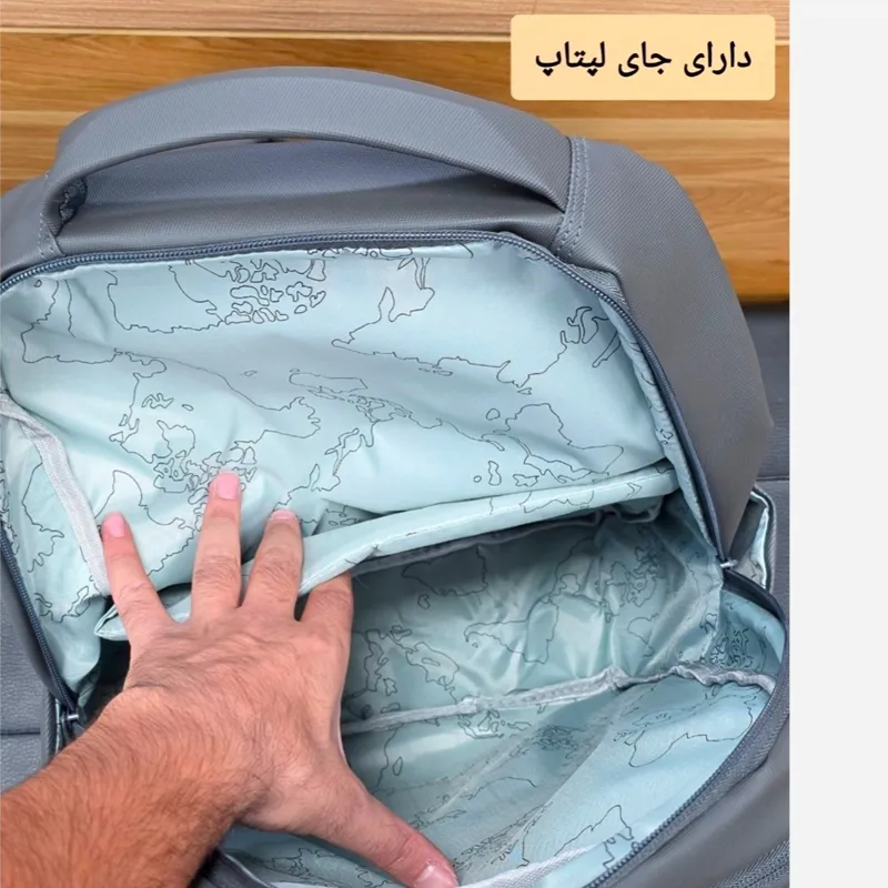 کوله پشتی اسپرت پریزیدنت وارداتی ضد خش جیب دار مدل دو خانه - تصویر 15