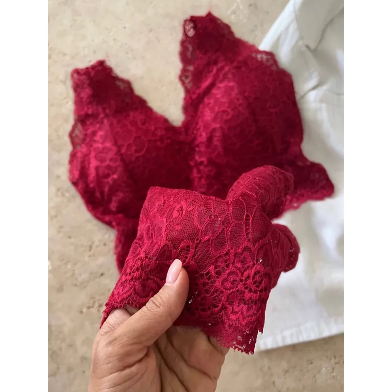 ست برالت و شورت دانتل زنانه فانتزی Aosirosr سایز 34 تا 40 - تصویر 3