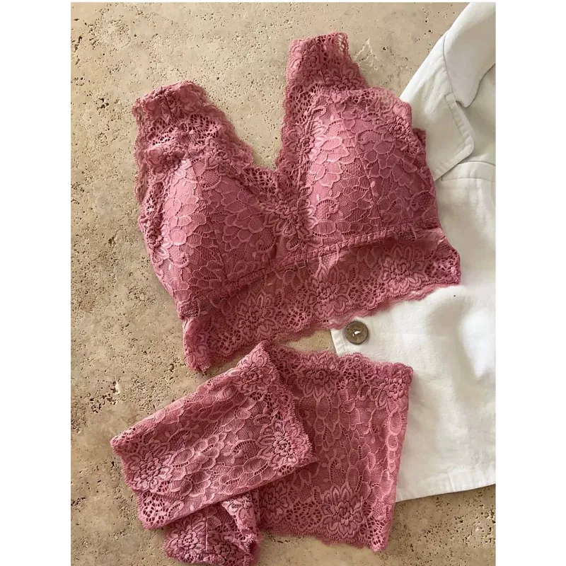 ست برالت و شورت دانتل زنانه فانتزی Aosirosr سایز 34 تا 40 - تصویر 5