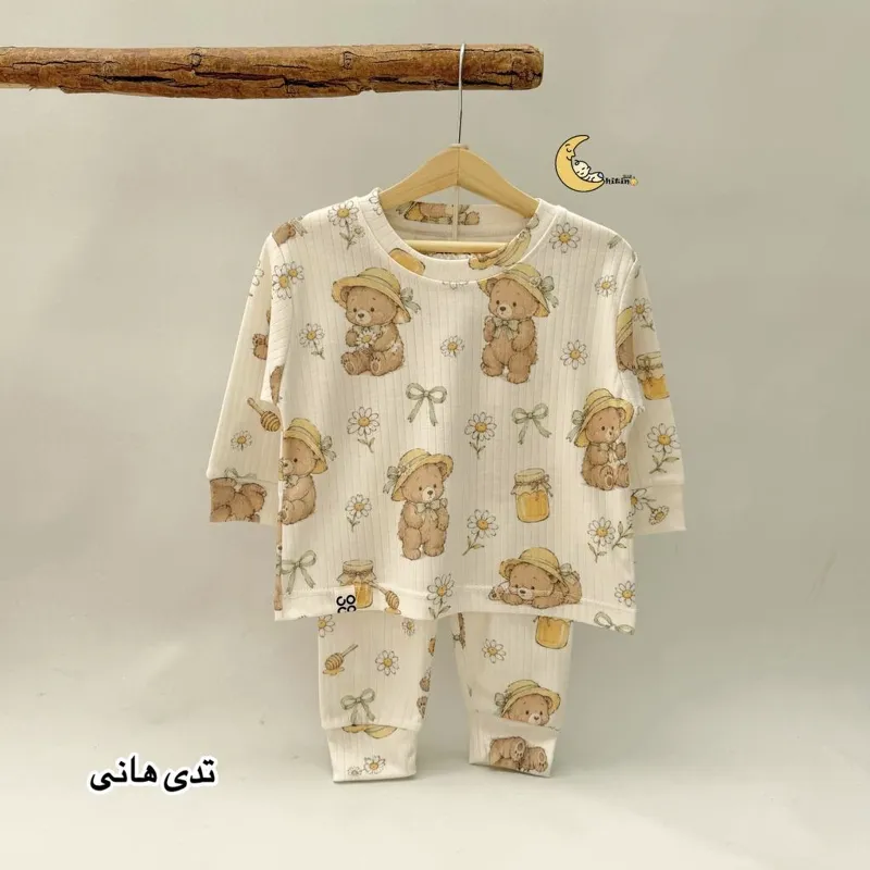 بلوز و شلوار بچگانه کبریتی راحتی کوکو کیدز نخ پنبه آستین بلند - تصویر 3