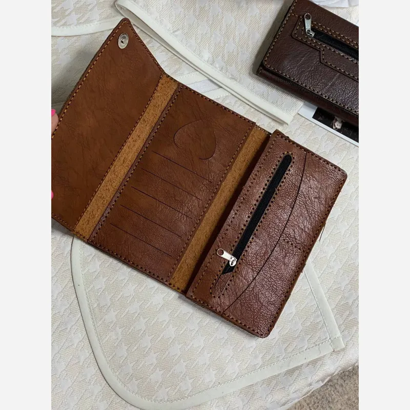 کیف پول و موبایل چرم سه لت مدل عطارد دست دوز چرم خارجی - تصویر 6