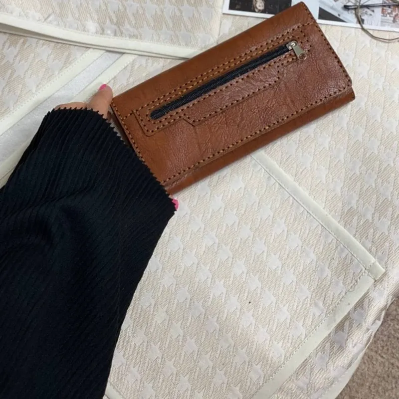 کیف پول و موبایل چرم سه لت مدل عطارد دست دوز چرم خارجی - تصویر 12