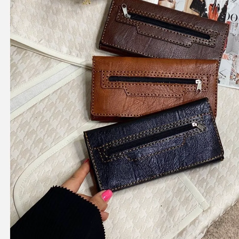 کیف پول و موبایل چرم سه لت مدل عطارد دست دوز چرم خارجی - تصویر 14